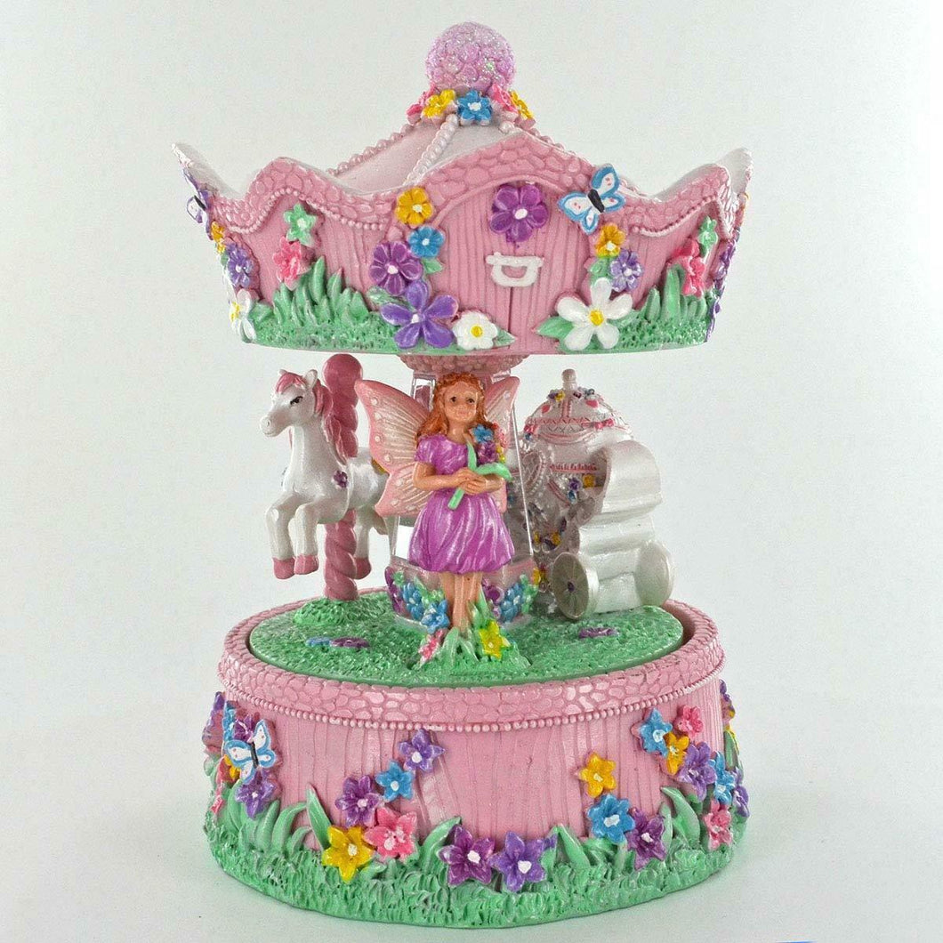 Fairy and UnicornMusical Carousel Merry-GO-Round Music Box Ornament