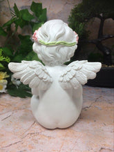 Load image into Gallery viewer, Guardian Angel Figurine Cherub Statue Holding Roses Ornament Sculpture Gift-Collectables:Fantasy, Myth &amp; Magic:Mythical Creatures:Angels-OsirisTradingUK
