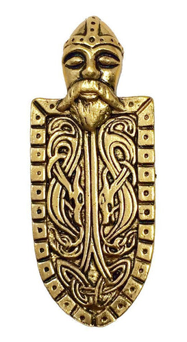 Antique Gold Effect Viking Hero Courage and Endurance Amulet Talisman Pendant-OsirisTradingUK