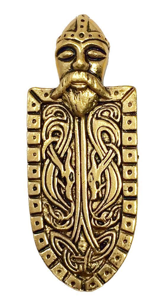 Antique Gold Effect Viking Hero Courage and Endurance Amulet Talisman Pendant