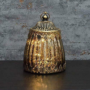 Moroccan Style LED Lantern Gold Home Decoration Ornament-OsirisTradingUK