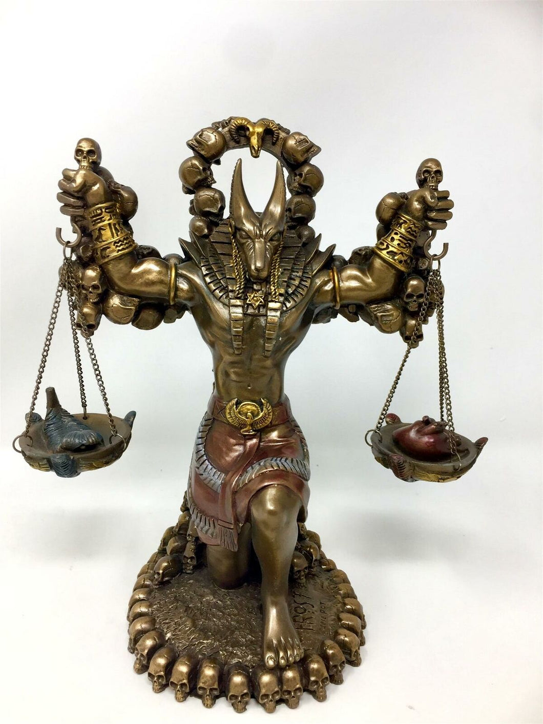 Egyptian Style God Anubis Statue Bronze Effect Afterlife Judgment Statue Figure