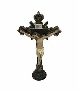 Freestanding Crucifix Cross Resin Corpus Christi Jesus Christ Religious Ornament