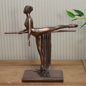 Art Deco Bronze Ballet Figurine Sculpture Ballerina Statue Ornament Figure-OsirisTradingUK