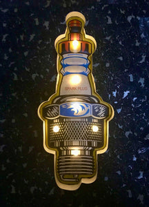 Vintage Metal 3D LED Logo Spark Plug Garage Man Cave Wall Plaque Decoration Gift-OsirisTradingUK