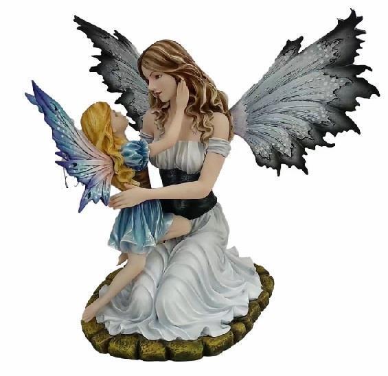 Mother Fairy and Daughter Fantasy Statue Fairies Mythical Collection Sculpture