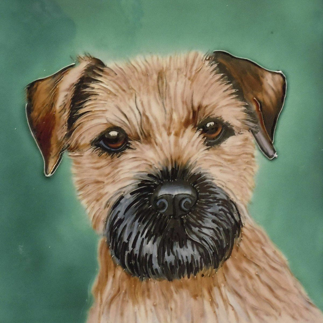 Border Terrier Dog Decorative Ceramic Picture Tile Dog 8