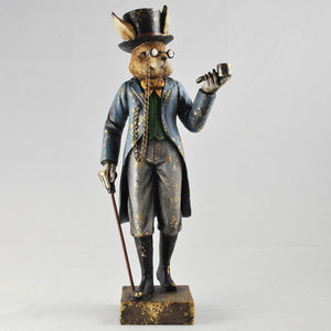 Rabbit with Pipe Statue Vintage Novelty Decor Steampunk Fantasy Dapper Animals