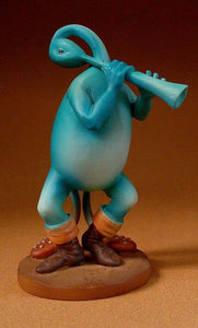 Hieronymus Bosch Sculpture Blue Flutist Museum Replica Statue Figurine