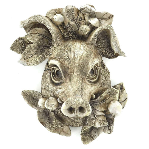 Wild Pig Woodland Wall Plaque Garden Ornament Boar Country Animal-OsirisTradingUK