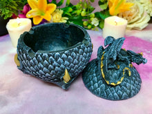 Load image into Gallery viewer, Stone Effect Dragon Guardian Ashtray with Lid Home Decoration Gothic Box-OsirisTradingUK
