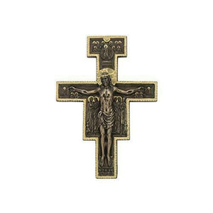 Saint Francis Crucifix Jesus Christ Cross San Damiano Wall Plaque