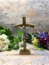 Load image into Gallery viewer, Olive Wood Crucifix Metal Corpus Christi Jesus Christ Cross Religious-OsirisTradingUK
