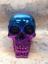 Load image into Gallery viewer, Purple and Blue Skull Ornament Figure Skulls Collection Sculpture Gothic Decor-OsirisTradingUK
