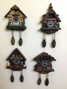 Set of 4 Swiss Cottage Fridge Magnets