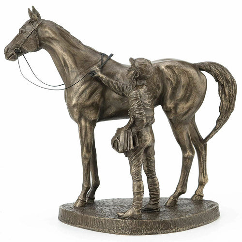 Unsaddling the First by David Geenty Bronze Effect Sculpture Statue Ornament-OsirisTradingUK