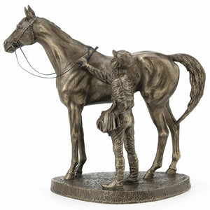 Unsaddling the First by David Geenty Bronze Effect Sculpture Statue Ornament