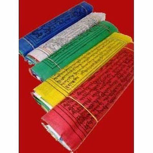 Tibetan Prayer Flags 10 per String  (24 x 21 cm)