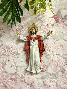 Risen Jesus Christ Resin Plaque Religious Wall Ornament Easter-OsirisTradingUK