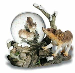 Novelty Howling Wolf Snow Globe Wolves Ornament Waterball
