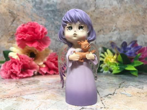 Mythical Creature Girl Angel with Fawn Faun Figurine Fantasy Forest Childen-OsirisTradingUK