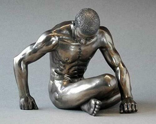 Bronze Male Model Statue Figurine Man Pose Sculpture Ornament