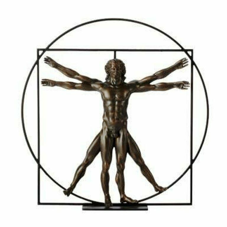 Leonardo da Vinci Vitruvian Man Figurine Sculpture Classic Ornament