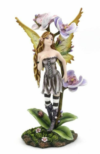 Flower Fairy Standing Figurine Fantasy Fairies Figure Mythical Sculpture Gift-OsirisTradingUK