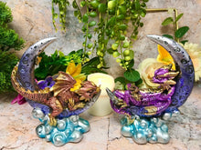 Load image into Gallery viewer, Set of Two Resting Dragons Fantasy Sculpture Mythical Statue Ornament Gift
