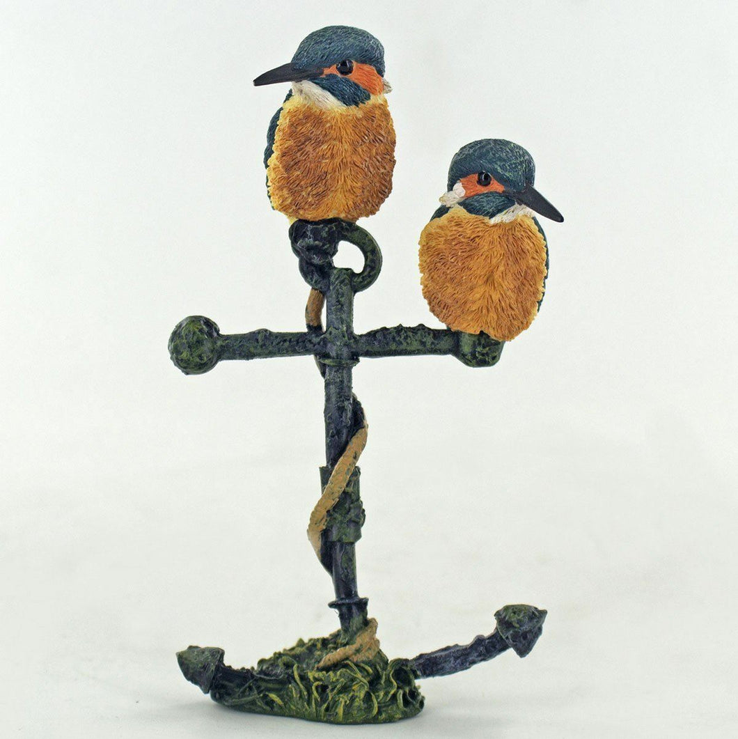 Kingfishers on Anchor Bowbrook Collectable Figurine Ornament Sculpture Gift