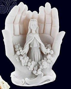 Alabaster Virgin Mary Figurine Statue - Religious Gift
