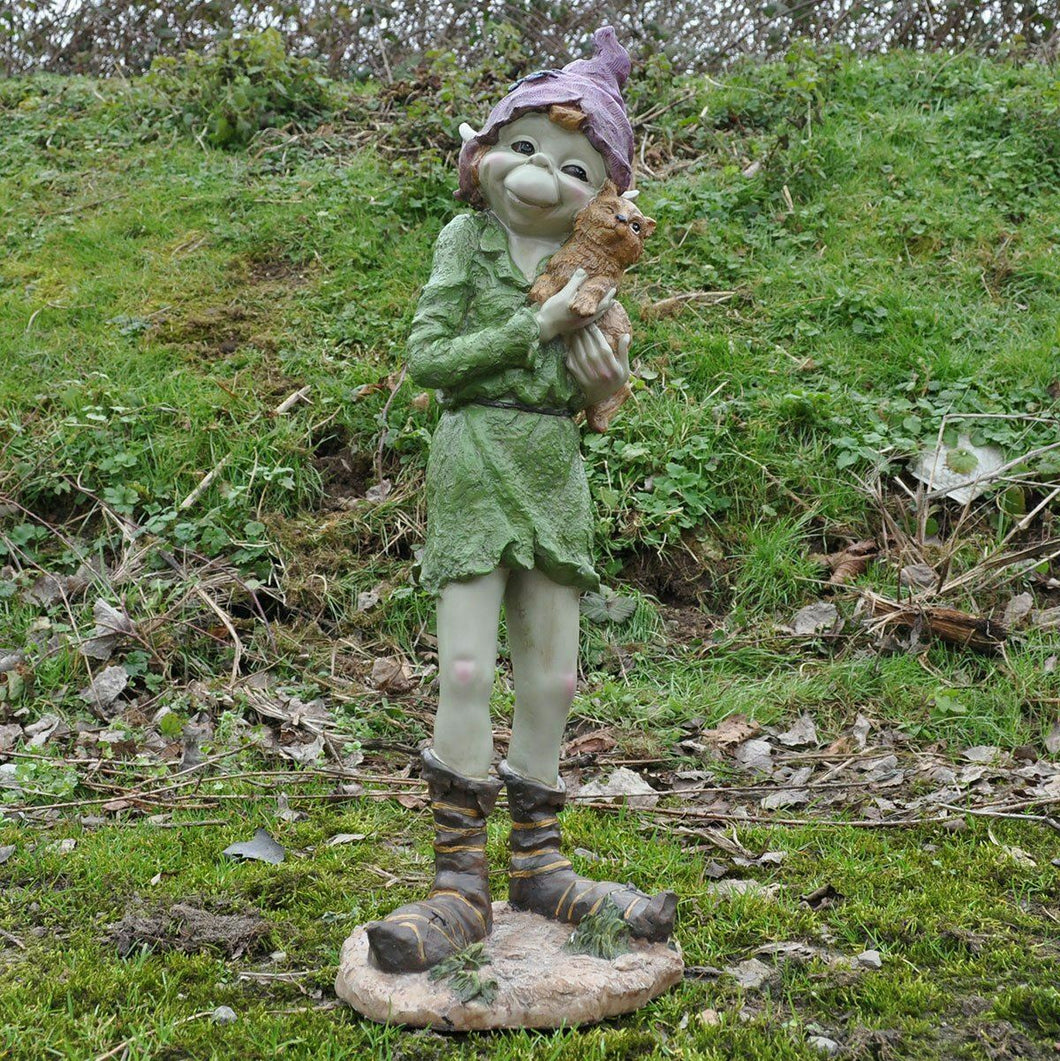 Extra Large Pixie Sculpture Garden Ornament Magical Figurine Elf Statue 63 cm