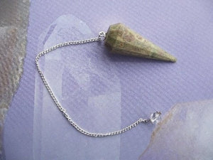 Unakite Crystal Pendulum Dowser Divination Reiki Healing-OsirisTradingUK