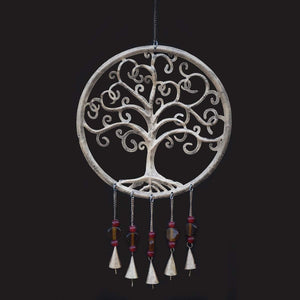 Tree of Life Wind Chime with Bells Wiccan Pagan Decor