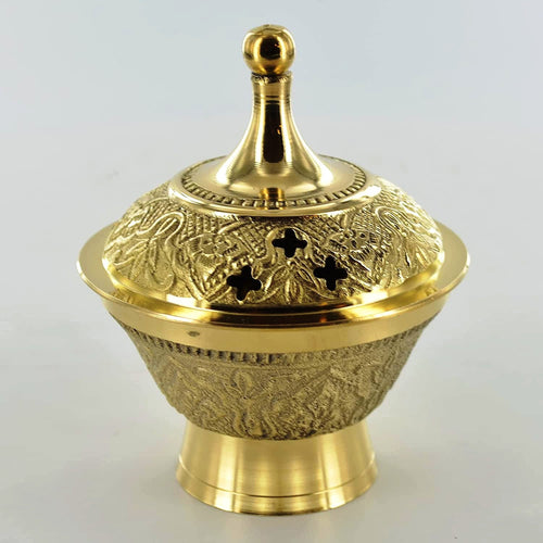 Brass Incense Burner Spiritual Decor Pagan Altar or Religious Ornament-OsirisTradingUK