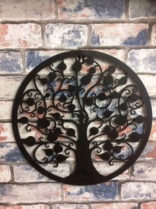 Metal Tree of Life Black Wall Decoration Home Decor Wiccan Pagan Altar