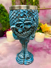 Load image into Gallery viewer, Dragon Fantasy Goblet Sculpture Mythical Chalice Ornament Gothic Gift Dragons
