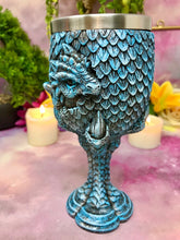 Load image into Gallery viewer, Dragon Fantasy Goblet Sculpture Mythical Chalice Ornament Gothic Gift Dragons
