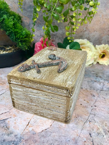 Nautical Anchor Hand Made from Reclaimed Wood Jewellery Box Keepsake Chest