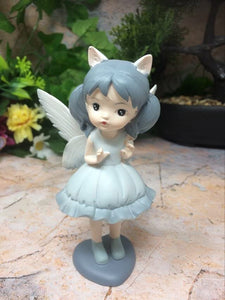 Adorable Peaceful Angel Sculpture Fairies and Angels Collection Figurine Fantasy Blue Fairy-OsirisTradingUK