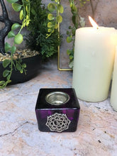 Load image into Gallery viewer, Small Crown Chakra Symbol Candle Holders Reiki Healing
